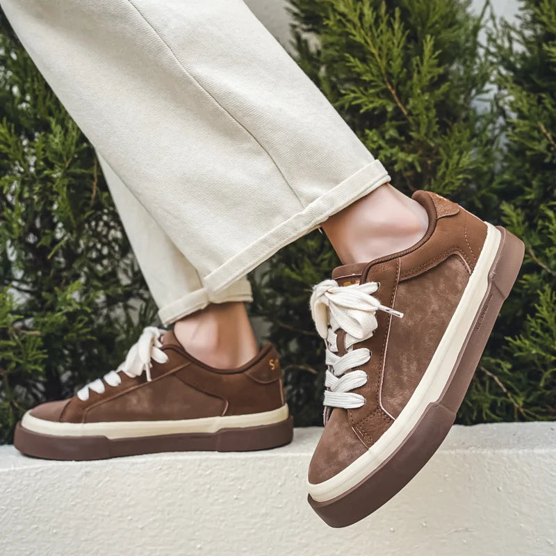 Baskets Horizon en daim vintage