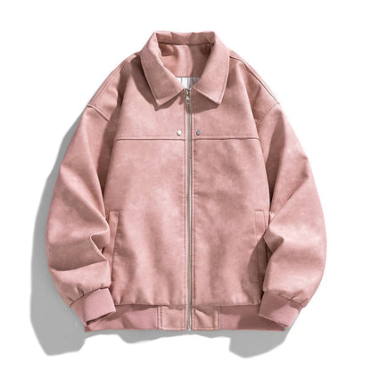 Veste classique en daim vieilli