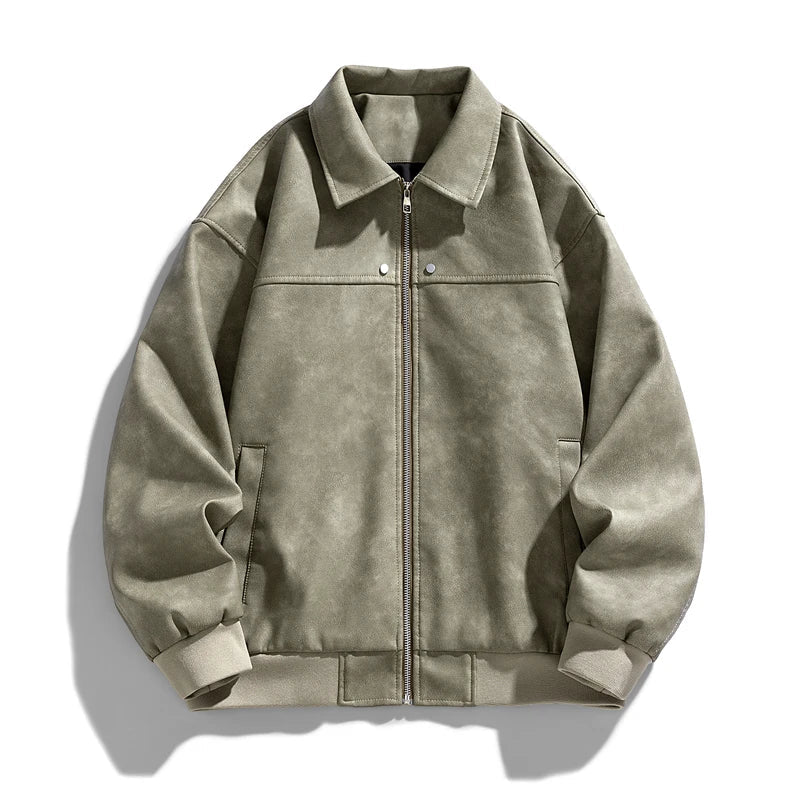 Veste classique en daim vieilli