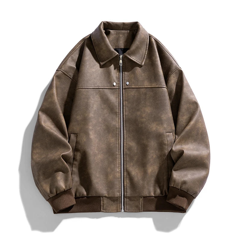 Veste classique en daim vieilli