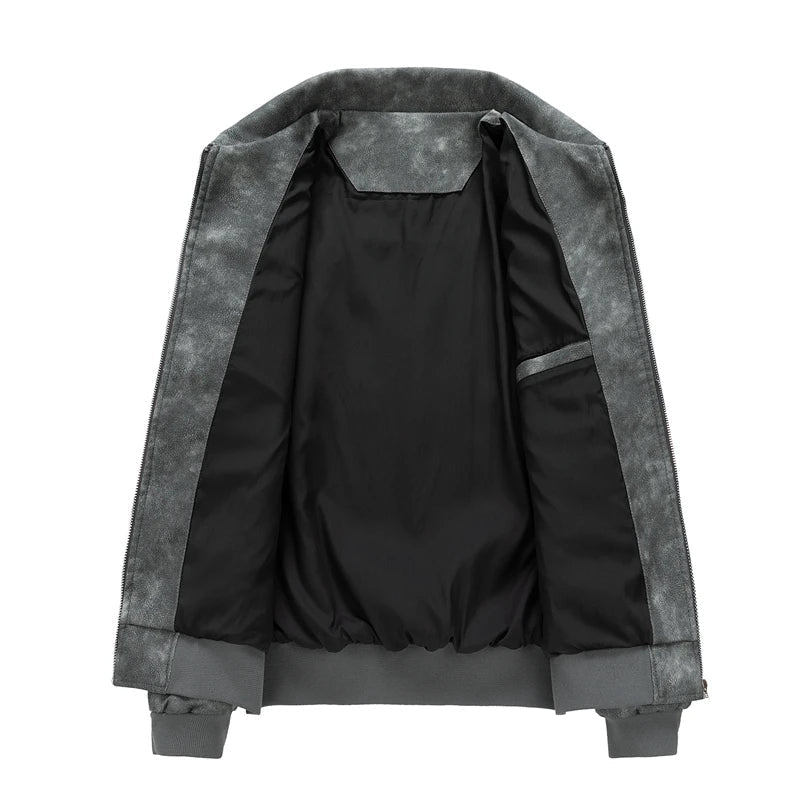 Veste classique en daim vieilli