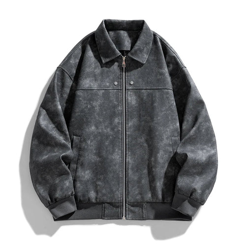 Veste classique en daim vieilli